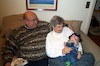 May 2003: Garden baby, Grandparents, cuddling