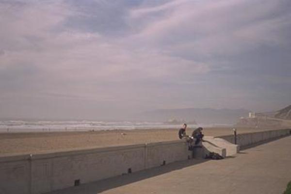 The pacific (behind me are the windmills)