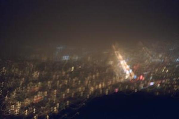 Blurry San Francisco by night