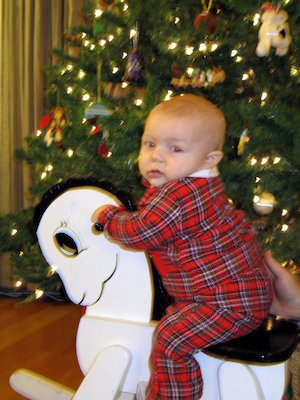 Cole on horse at 6 months (12-16-2005 19:40)