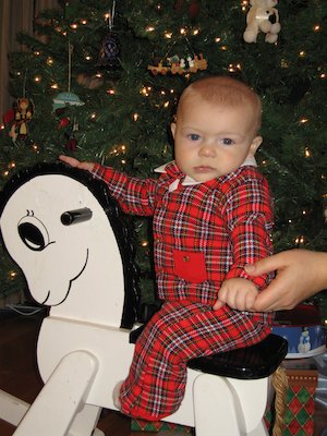 Cole on horse at 6 months (12-16-2005 19:41)