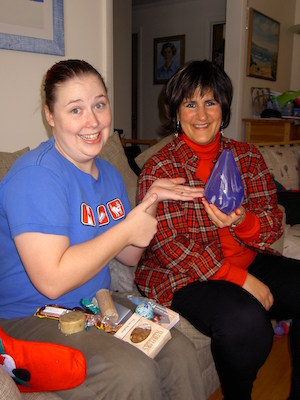 Beth, Donna and Beth's glass (12-25-2005 13:21:47)