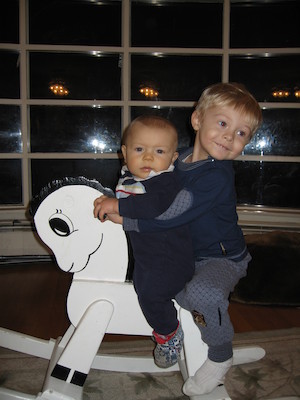 Tim and Cole on horse (01-17-2006 19:07)