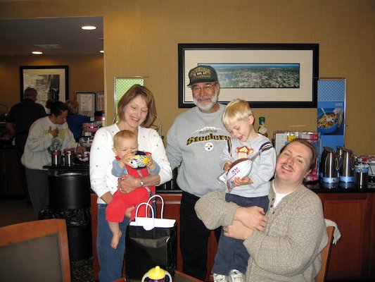 Cole, Patti, Gino, Tim and Ben (w. football) (04-29-2006 10:04)