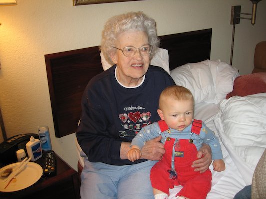 Great-grandma and Cole (04-29-2006 12:35)