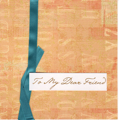 011 - To my dear friend