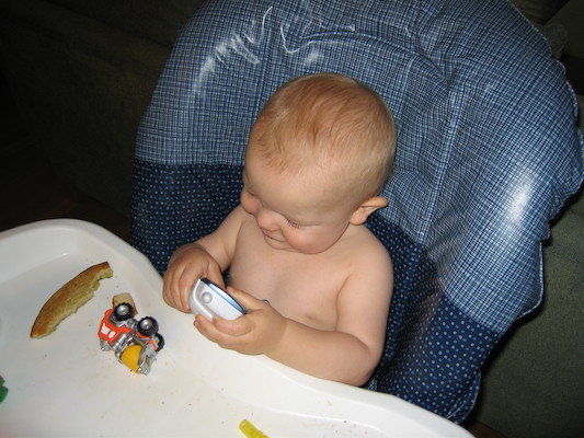 Cole and the phone (06-16-2006)