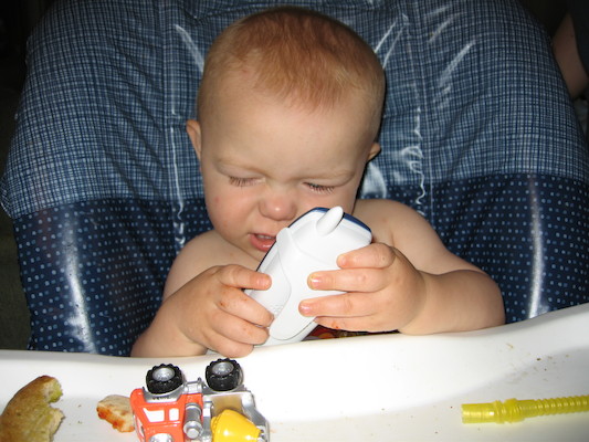 Cole and the phone (06-16-2006)