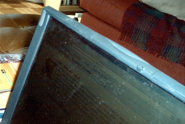 Close-up of the computer