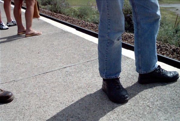 Granddad waiting for the St. Ives train