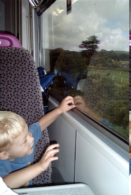Tim on the St. Ives train