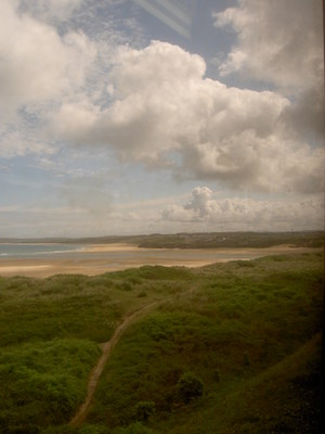View of the Towans from the train (07-09-2006 08:19)