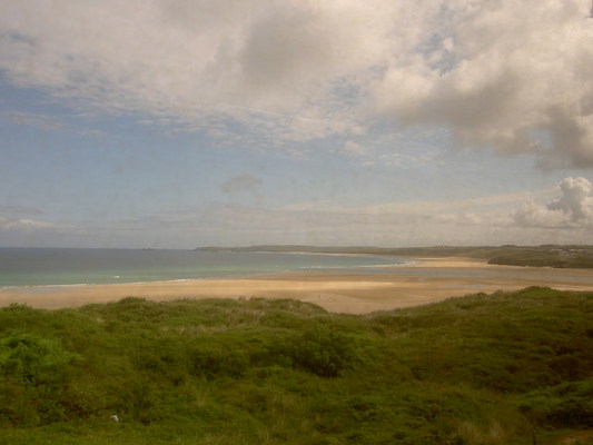 View of the Towans from the train (07-07-2006 05:10)