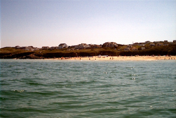 Beach and house from the boat