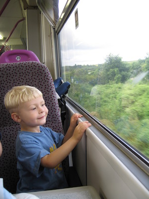 Tim riding the train to St. ives (07-07-2006 11:18:44 BST)