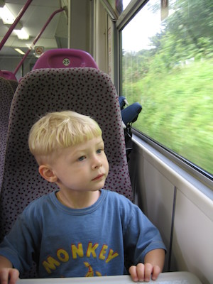 Tim riding the train to St. ives (07-07-2006 11:19:17 BST)