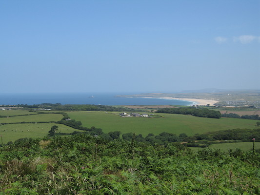 View of Hayle Towans from Trencrom (07-14-2006 13:30:16 BST)