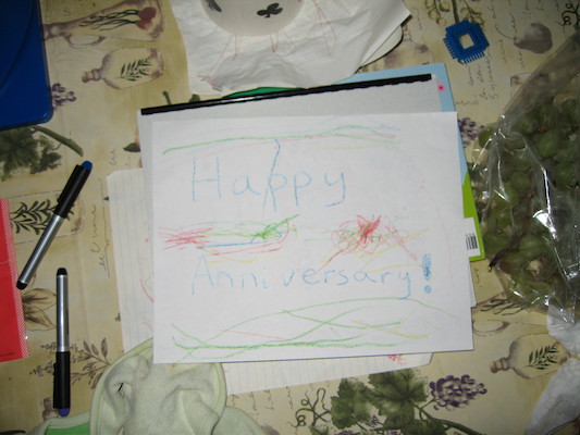 "Happy Anniversary" from Tim and Cole (08-09-2006 08:12)