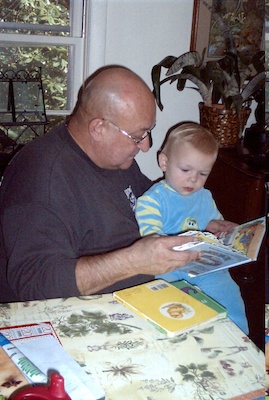 Cole and Poppy reading