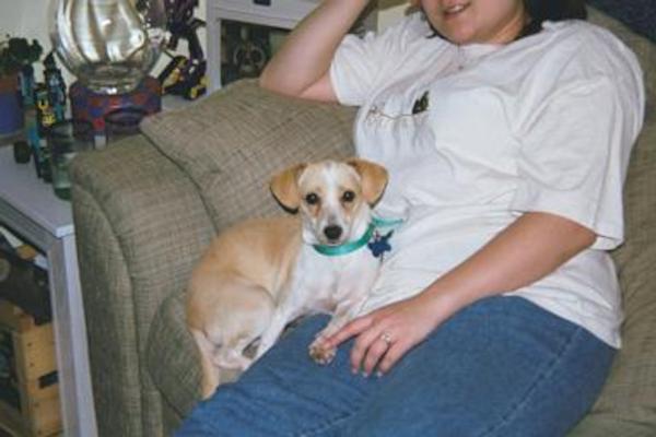 Emily sitting on Xine