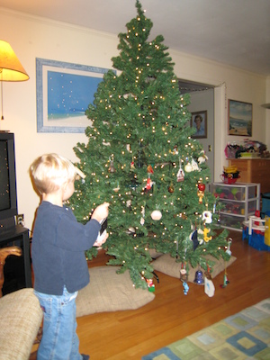 Tim decorating the tree (12-11-2006 18:42)