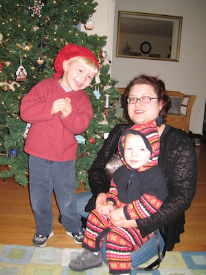 Tomten Tim, Cole and Mommy (12-16-2006 15:04)