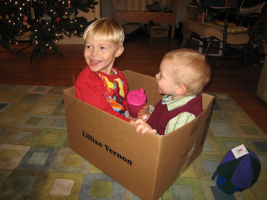 Tim and Cole in the best present (12-24-2006 18:29)