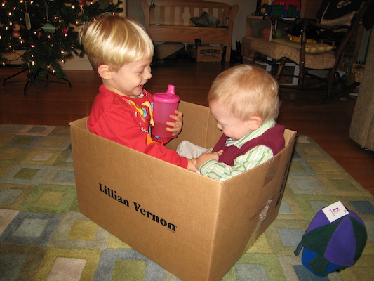 Tim and Cole in the best present (12-24-2006 18:29)