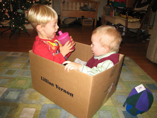 Tim and Cole in the best present (12-24-2006 18:29)