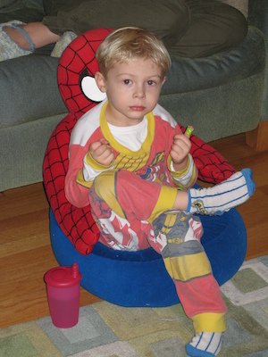 Tim sitting cross-legged (01-28-2007 19:15)
