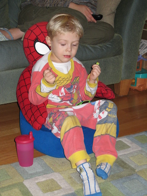 Tim in his jammies (01-28-2007 19:15)