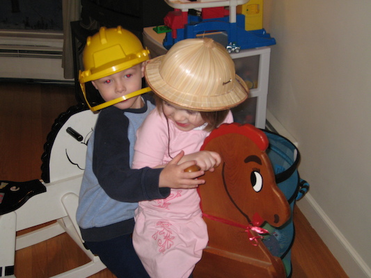 Tim and Emma horseriding (02-04-2007 17:19)