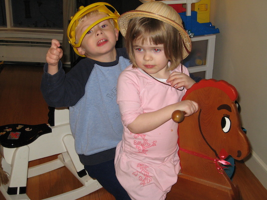Tim and Emma horseriding (02-04-2007 17:20)