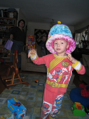 Tim in his birthday hat (03-01-2007 06:11)