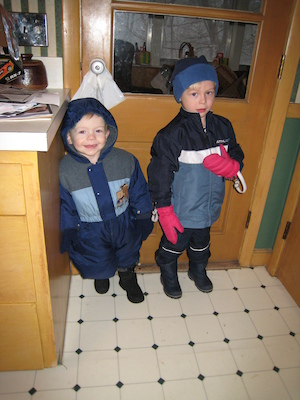 Tim and Cole are ready for the snow (03-16-2007 18:07)