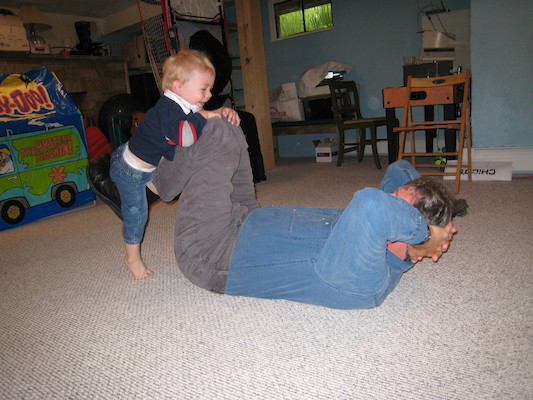 Cole climbing Granddad (05-19-2007 08:32)