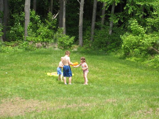 Tim and friends playing with water (05-27-2007 12:32)