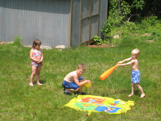 Tim and friends playing with water (05-27-2007 12:33)