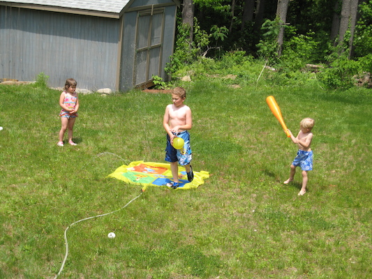 Tim and friends playing with water (05-27-2007 12:33)