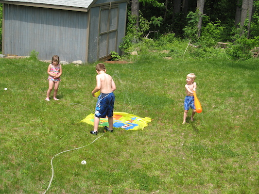 Tim and friends playing with water (05-27-2007 12:33)