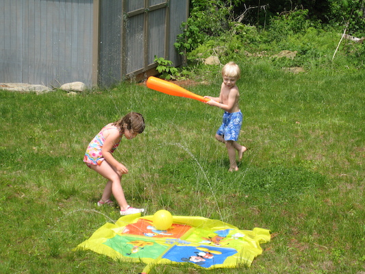 Tim and friends playing with water (05-27-2007 12:33)