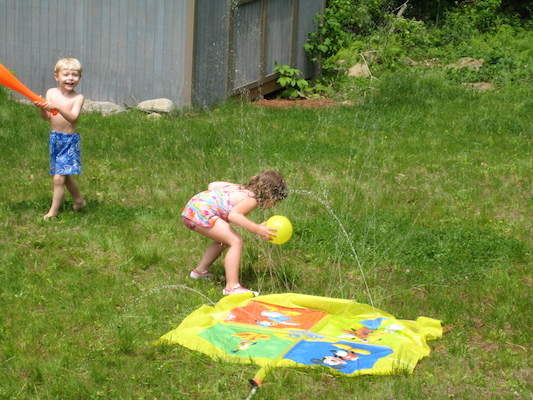 Tim and friends playing with water (05-27-2007 12:33)