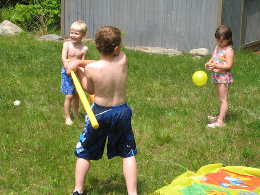 Tim and friends playing with water (05-27-2007 12:33)