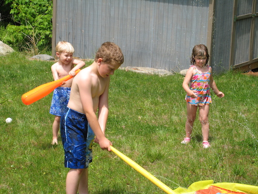 Tim and friends playing with water (05-27-2007 12:33)