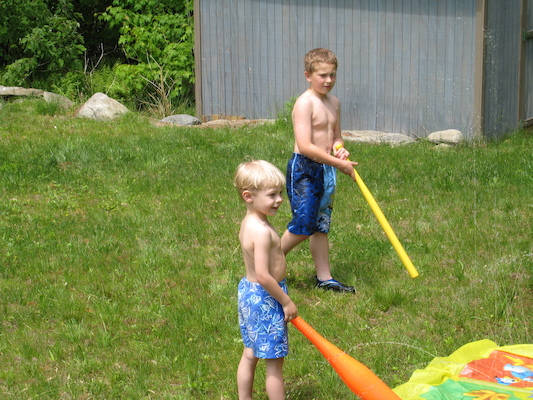 Tim and friends playing with water (05-27-2007 12:35)