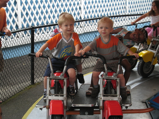 Tim and Cole on the motorbikes (06-14-2007 15:04)