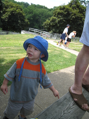 Cole telling Poppy to get down (06-16-2007 11:25)