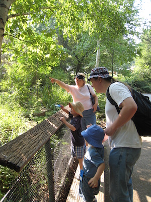 Tim, Mary Anne, Ben and Cole at the zoo (06-18-2007 09:36)