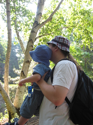 Cole and Ben watching the tigers (06-18-2007 09:37)