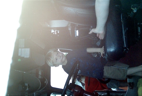 Tim in the firetruck
